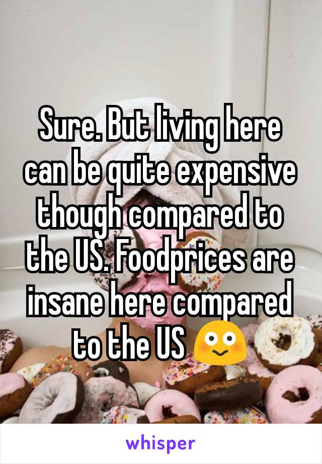 Sure. But living here can be quite expensive though compared to the US. Foodprices are insane here compared to the US 😳