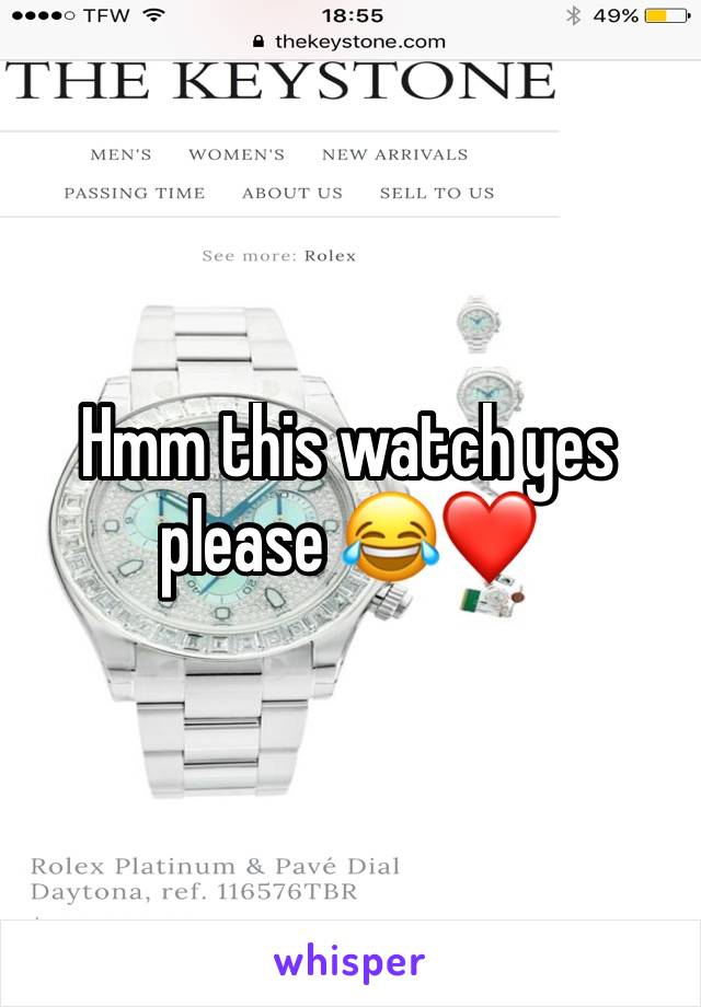 Hmm this watch yes please 😂❤️