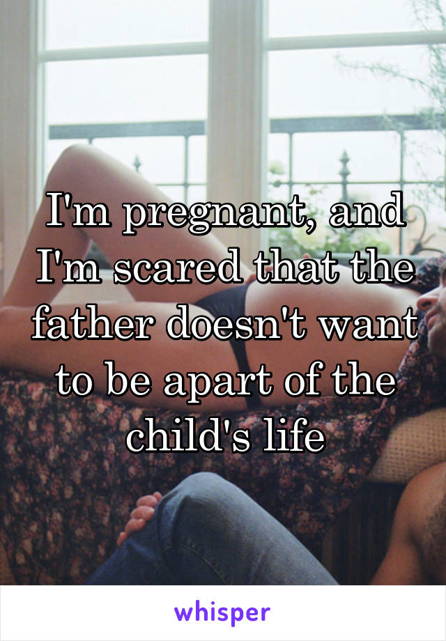 I'm pregnant, and I'm scared that the father doesn't want to be apart of the child's life