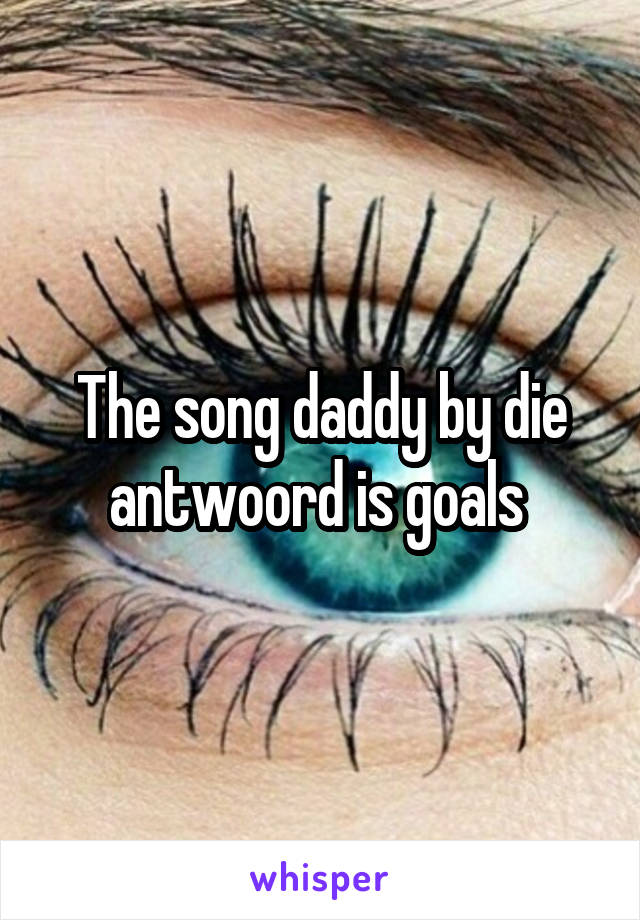 The song daddy by die antwoord is goals 