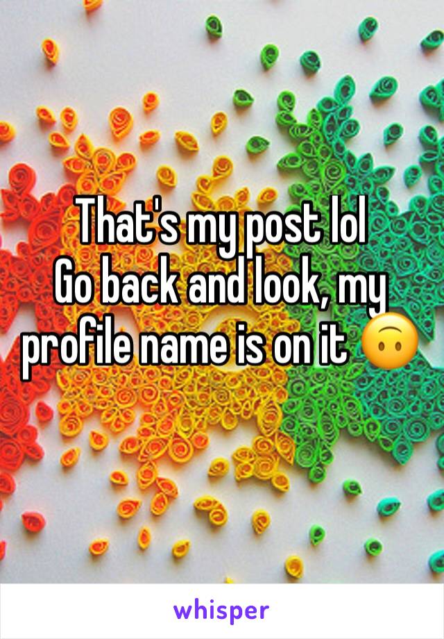 That's my post lol
Go back and look, my profile name is on it 🙃