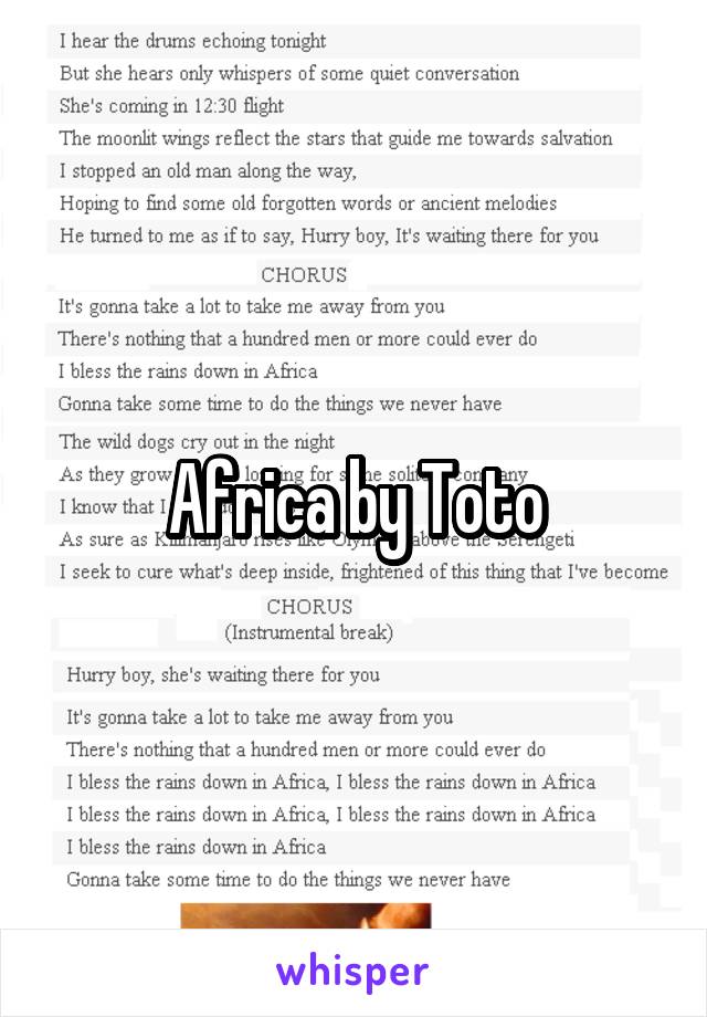 Africa by Toto