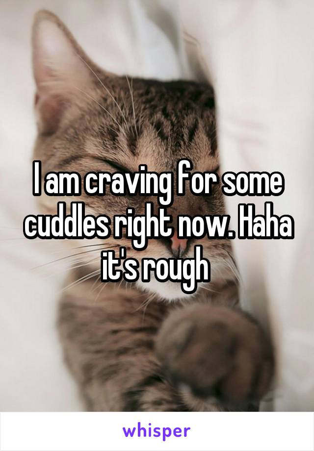 I am craving for some cuddles right now. Haha it's rough 