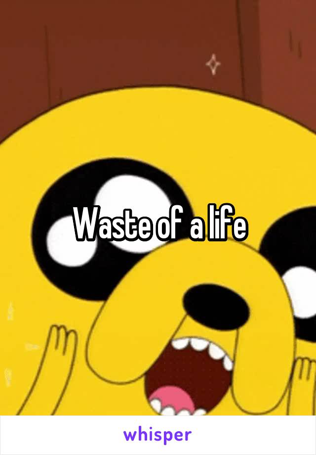 Waste of a life