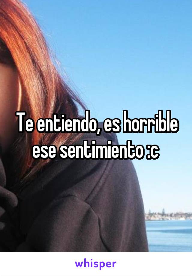 Te entiendo, es horrible ese sentimiento :c 