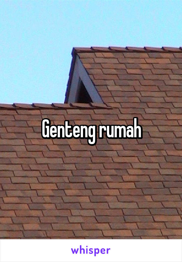 Genteng rumah