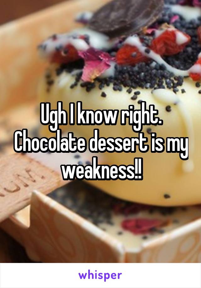 Ugh I know right. Chocolate dessert is my weakness!!