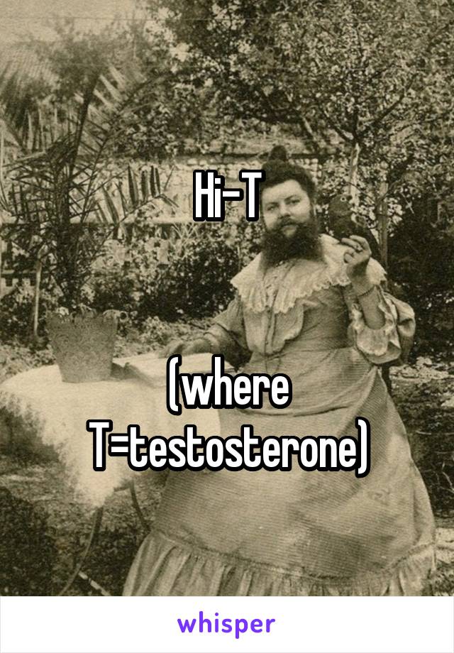 Hi-T


(where T=testosterone)
