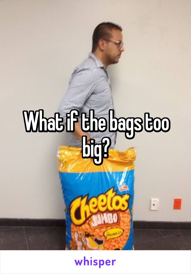 What if the bags too big?