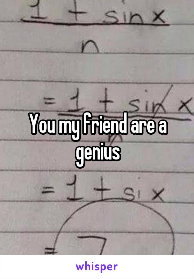 You my friend are a genius