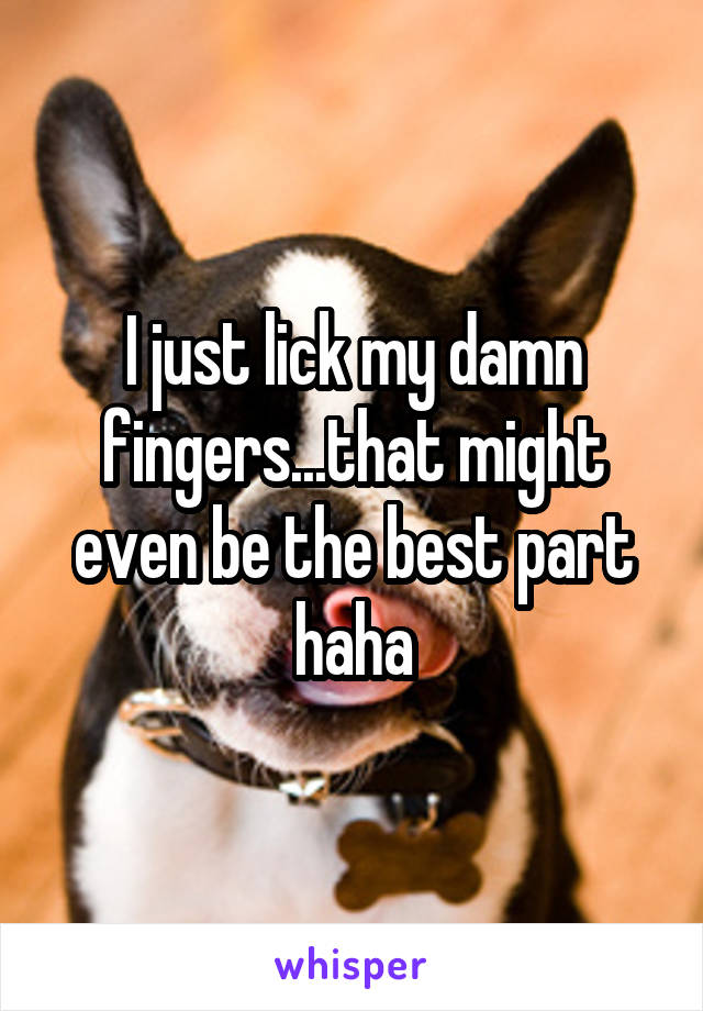 I just lick my damn fingers...that might even be the best part haha