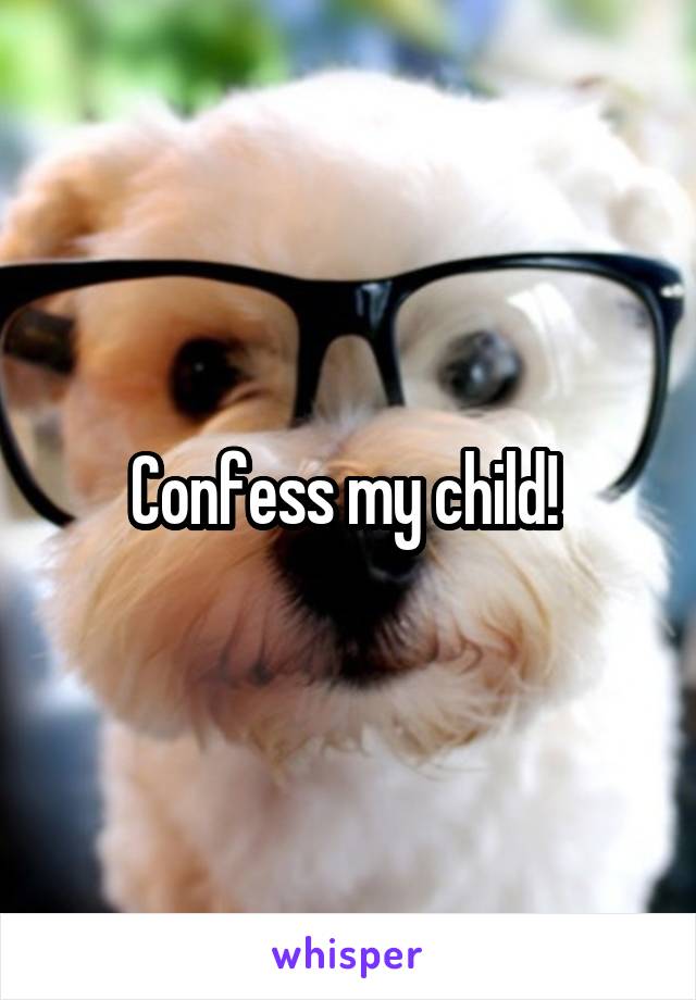 Confess my child! 