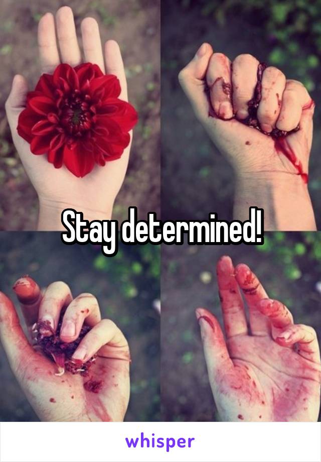 Stay determined!