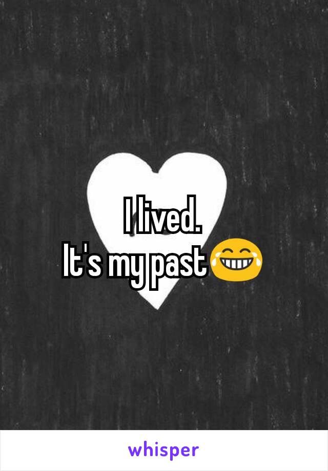 I lived.
It's my past😂
