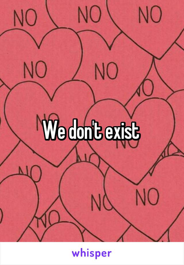 We don't exist 