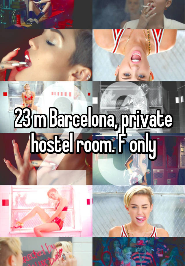 23 m Barcelona, private hostel room. F only