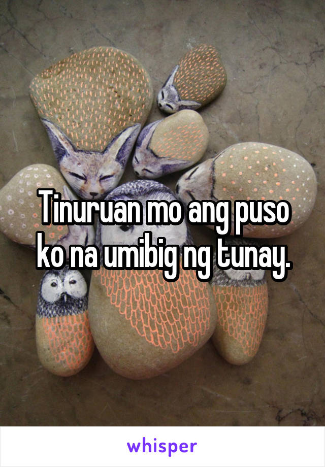 Tinuruan mo ang puso ko na umibig ng tunay.