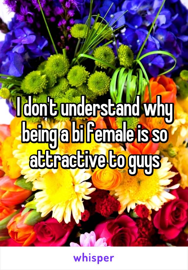 I don't understand why being a bi female is so attractive to guys