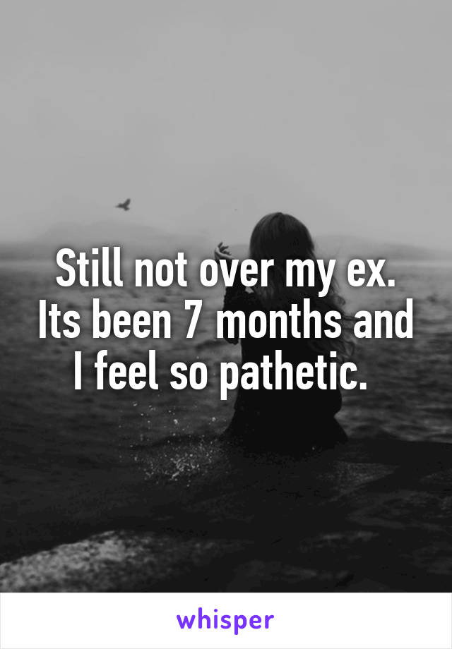 Still not over my ex. Its been 7 months and I feel so pathetic. 