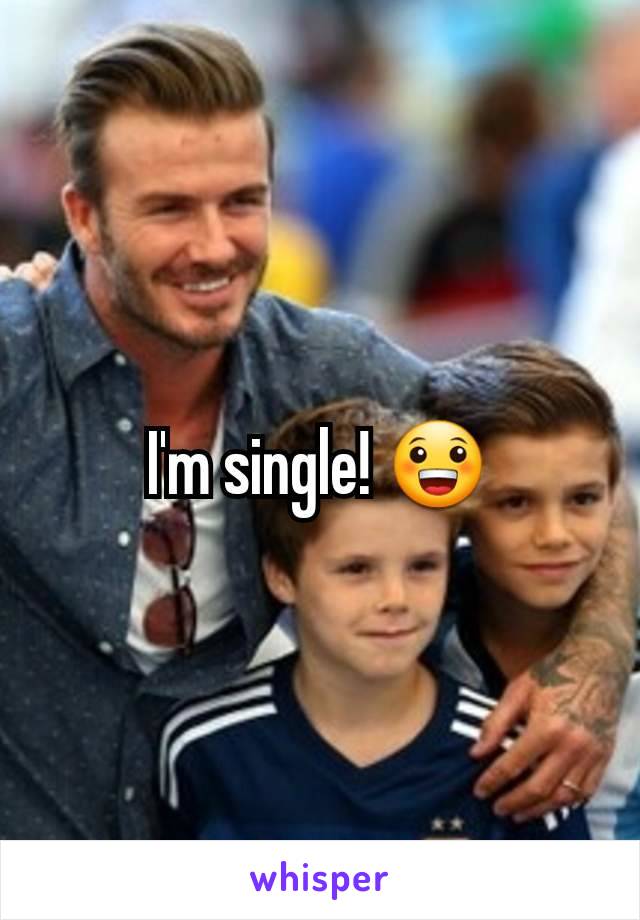 I'm single! 😀