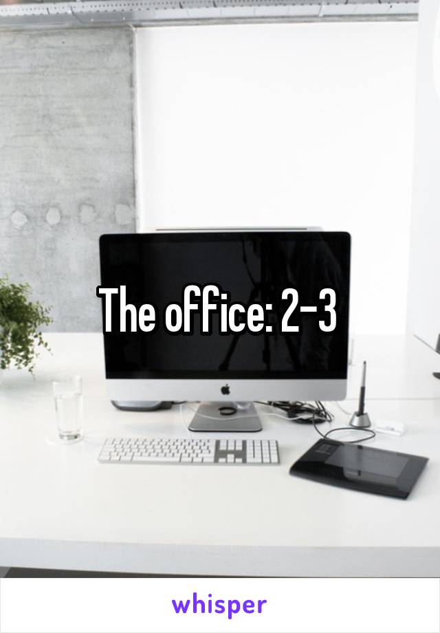 The office: 2-3 