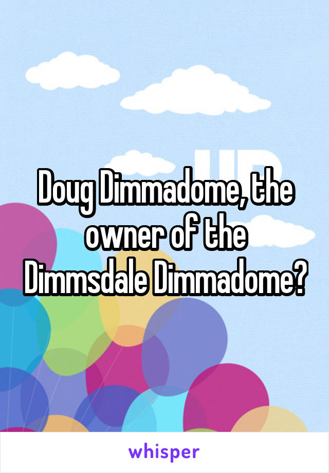 Doug Dimmadome, the owner of the Dimmsdale Dimmadome?