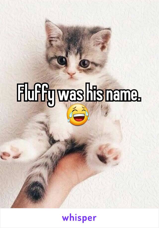 Fluffy was his name. 😂 
