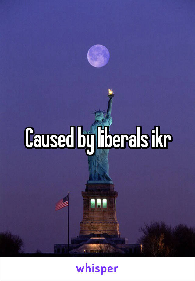 Caused by liberals ikr