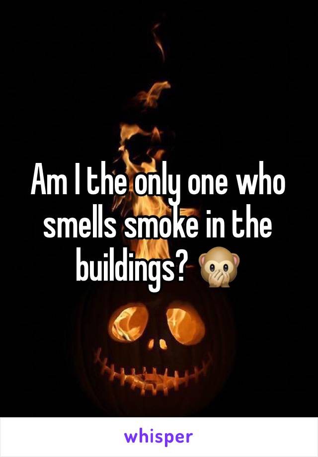 Am I the only one who smells smoke in the buildings? 🙊