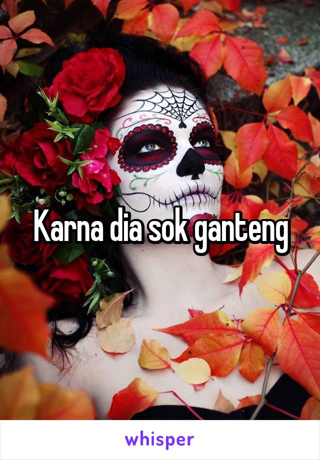 Karna dia sok ganteng