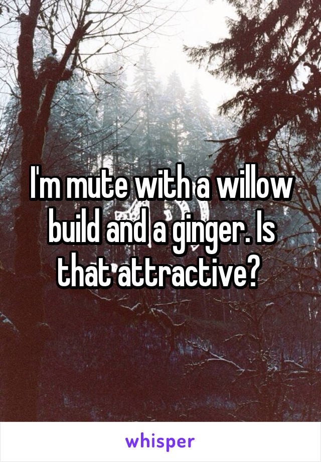 I'm mute with a willow build and a ginger. Is that attractive? 