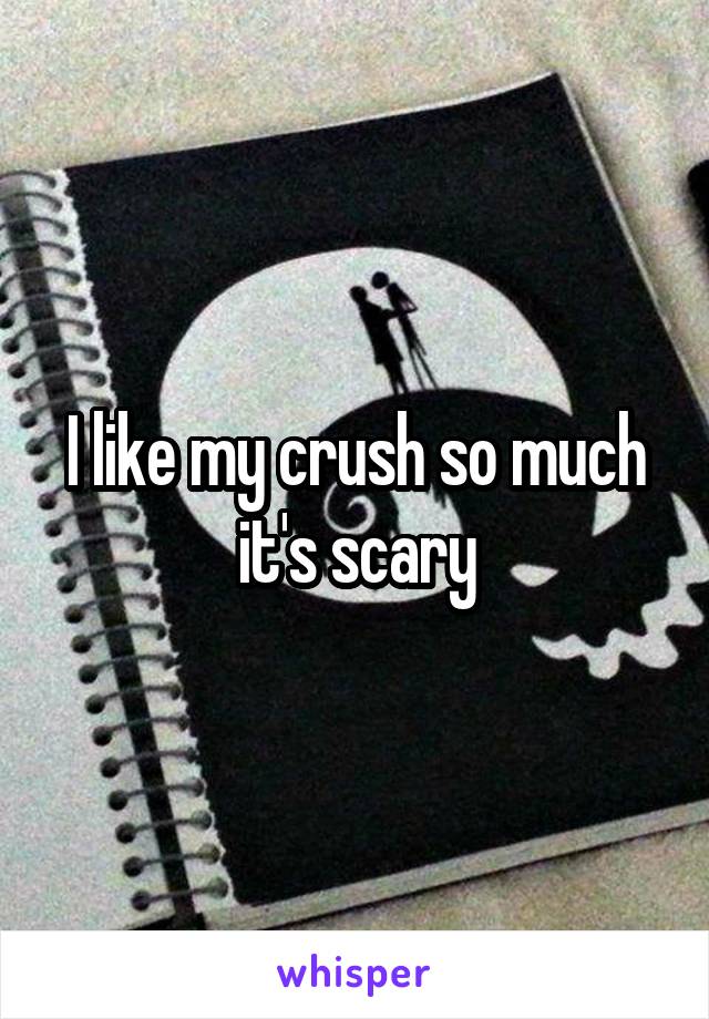 I like my crush so much it's scary