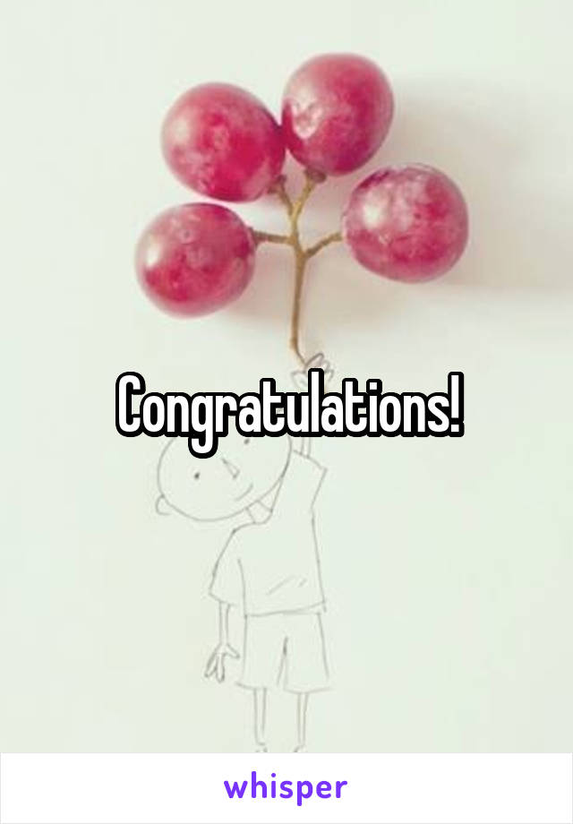 Congratulations!