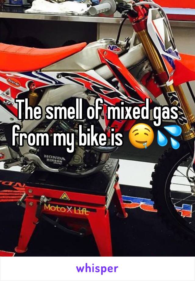 The smell of mixed gas from my bike is 🤤💦