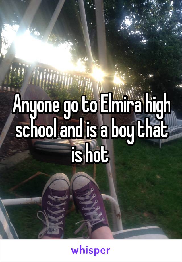 Anyone go to Elmira high school and is a boy that is hot 