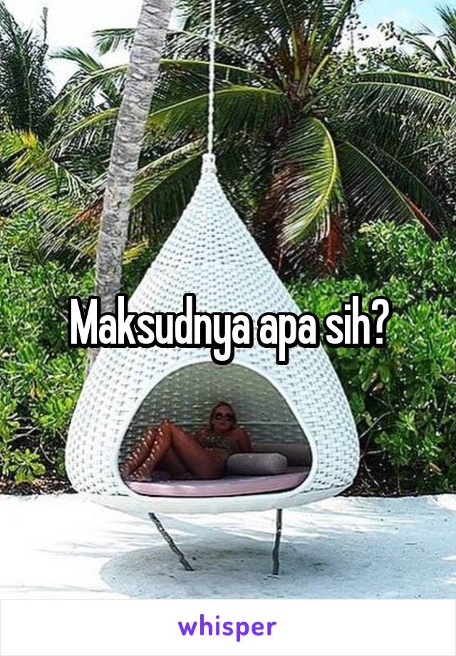 Maksudnya apa sih?