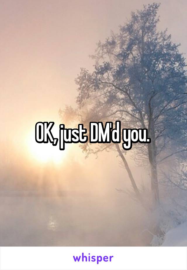 OK, just DM'd you. 