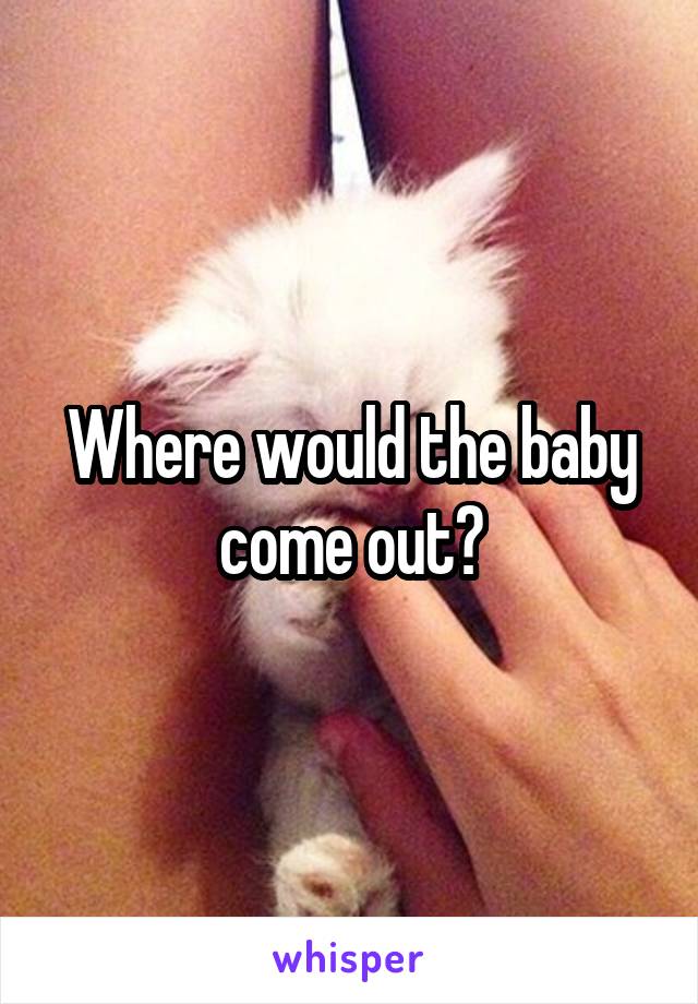 Where would the baby come out?