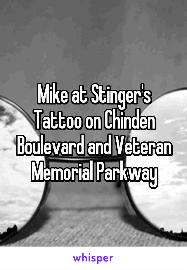 Mike at Stinger's Tattoo on Chinden Boulevard and Veteran Memorial Parkway