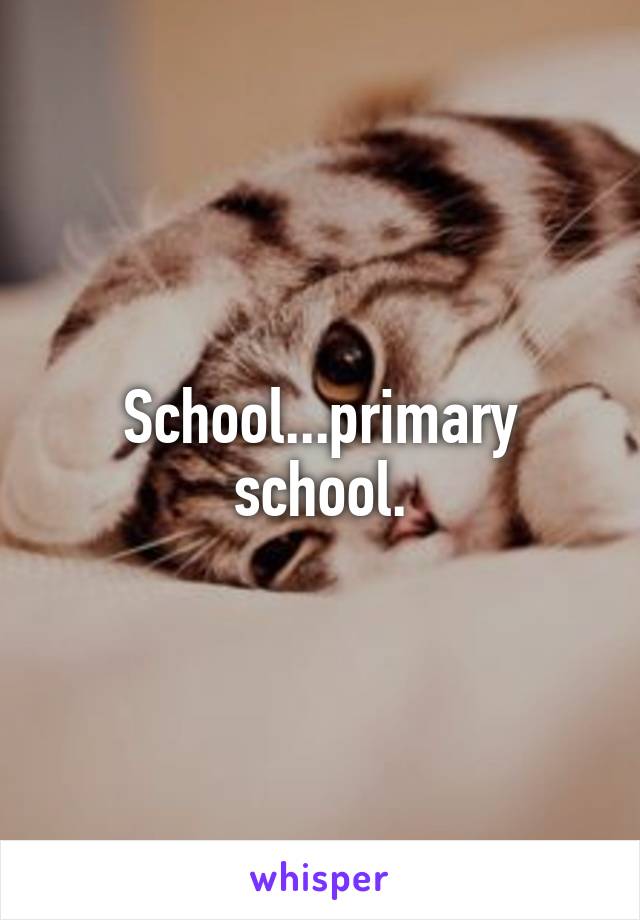 School...primary school.