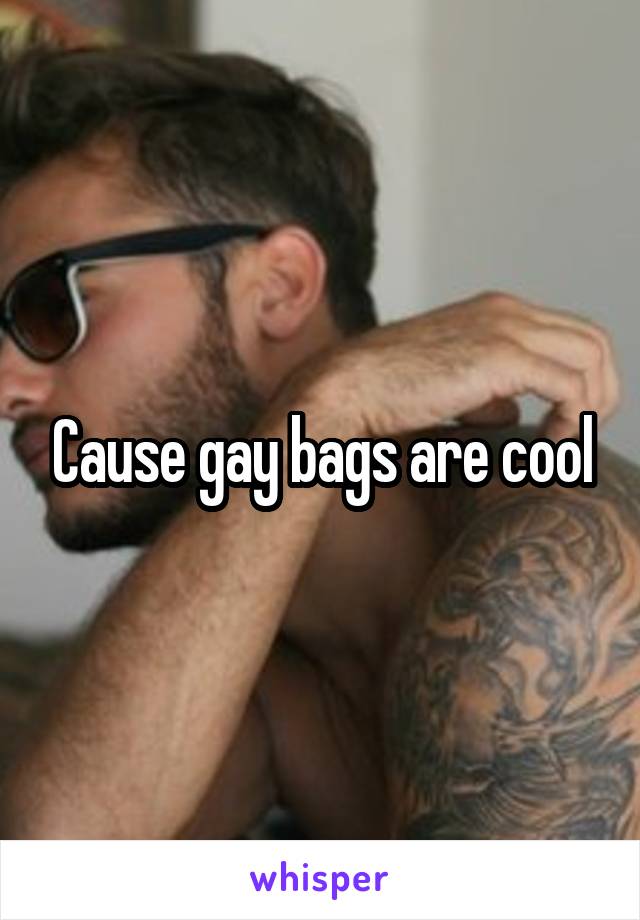 Cause gay bags are cool