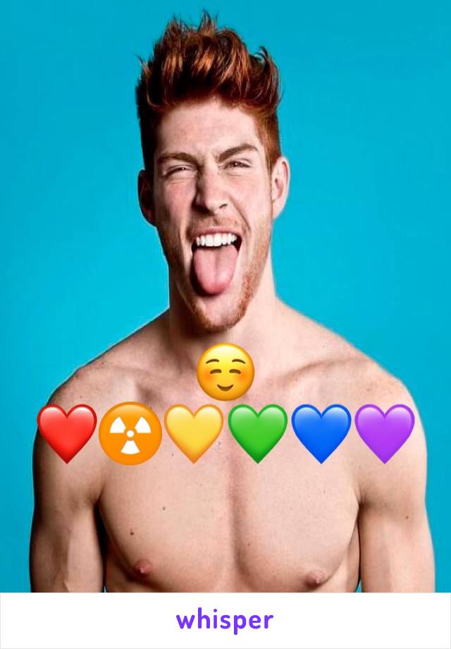 
☺️
❤️☢️💛💚💙💜