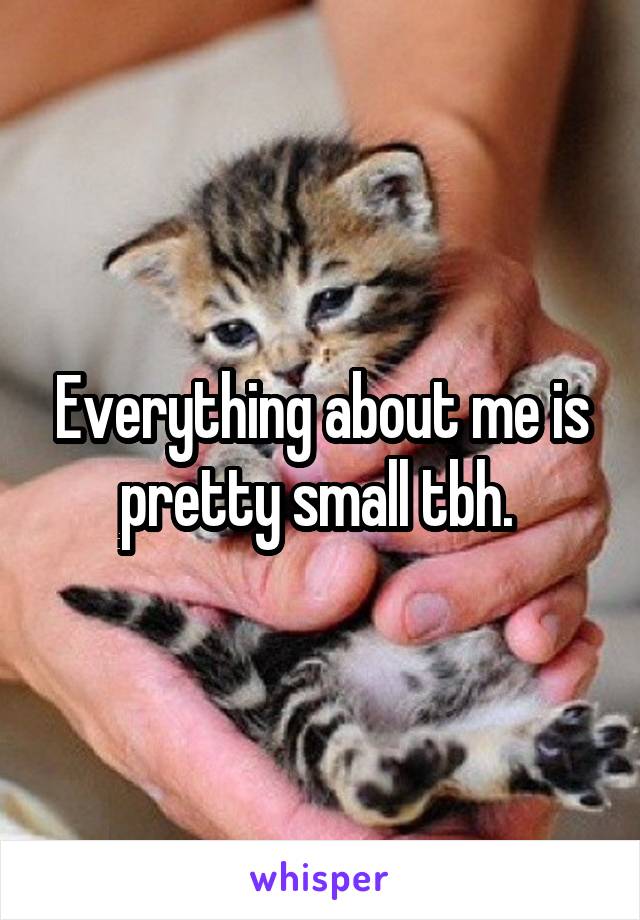 Everything about me is pretty small tbh. 