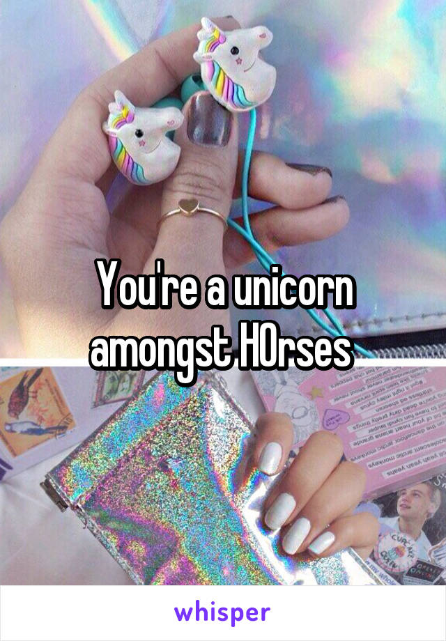 You're a unicorn amongst HOrses 