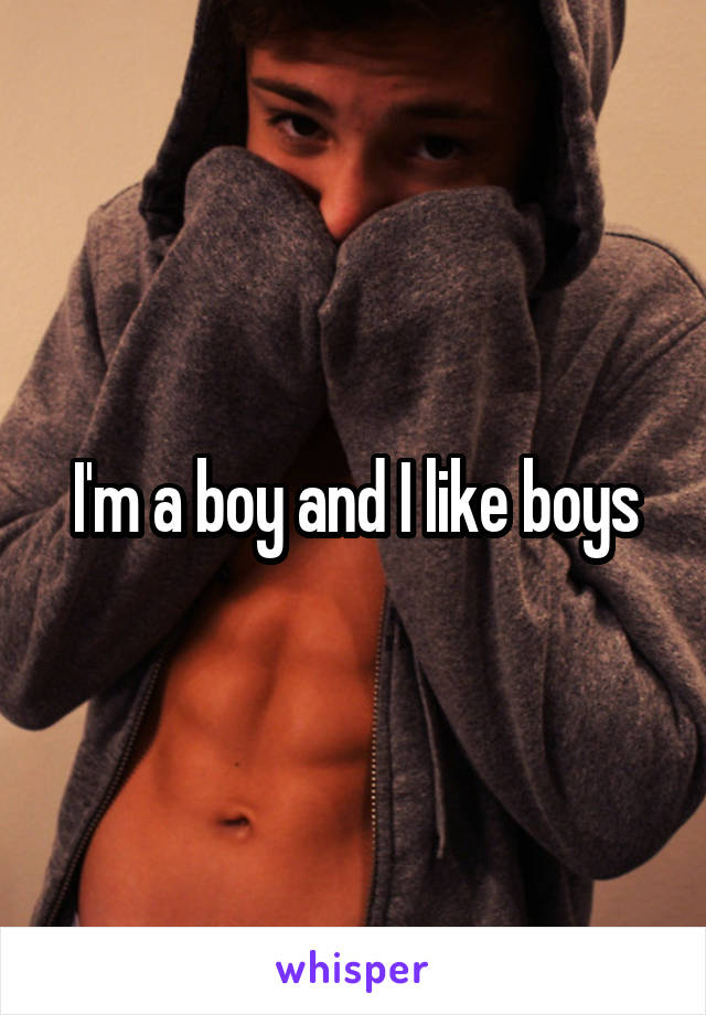 I'm a boy and I like boys