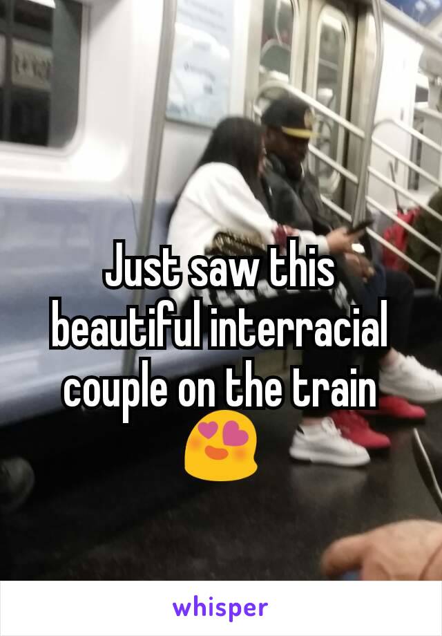 Just saw this beautiful interracial couple on the train 😍