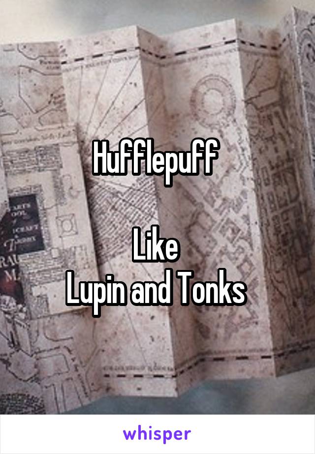 Hufflepuff 

Like 
Lupin and Tonks 