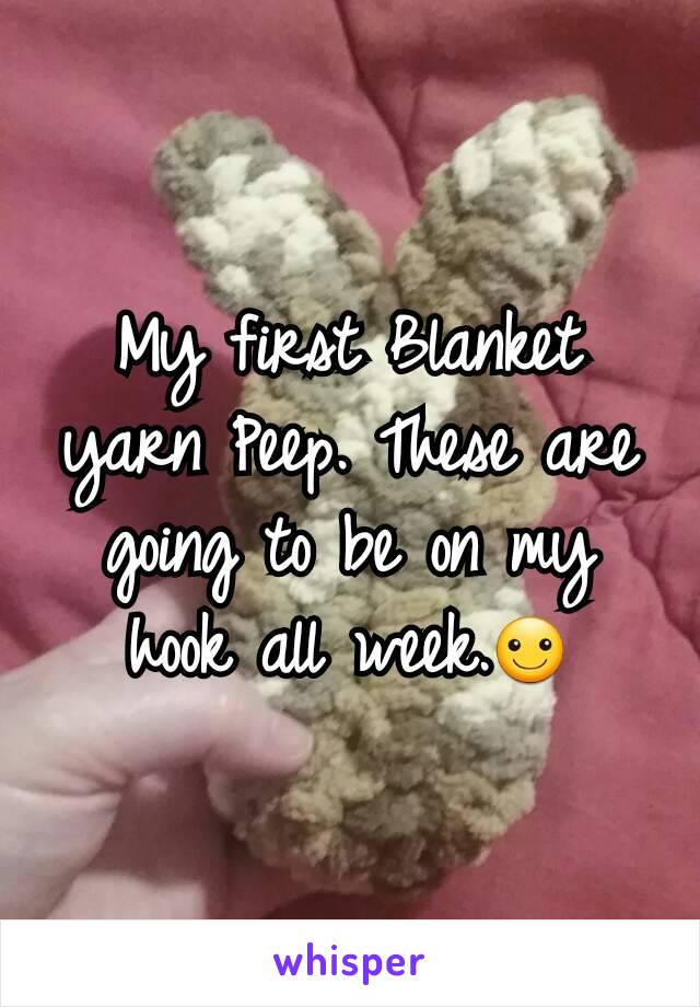 My first Blanket yarn Peep. These are going to be on my hook all week.☺