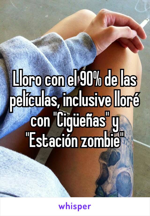 Lloro con el 90% de las películas, inclusive lloré con "Cigüeñas" y "Estación zombie"