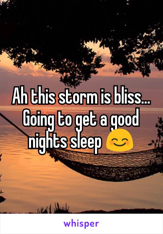 Ah this storm is bliss... Going to get a good nights sleep 😊